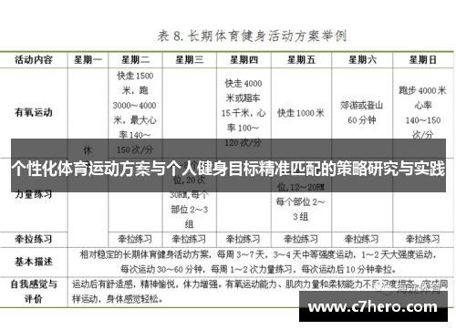 个性化体育运动方案与个人健身目标精准匹配的策略研究与实践